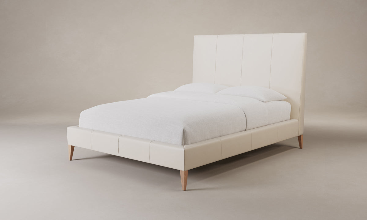 The Essex Bed - Costa Leather Sesame
