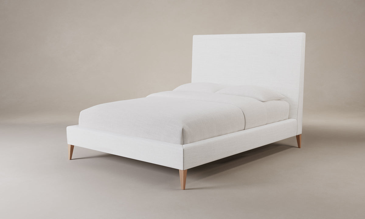 The Essex Bed - Heritage Belgian Linen Egret