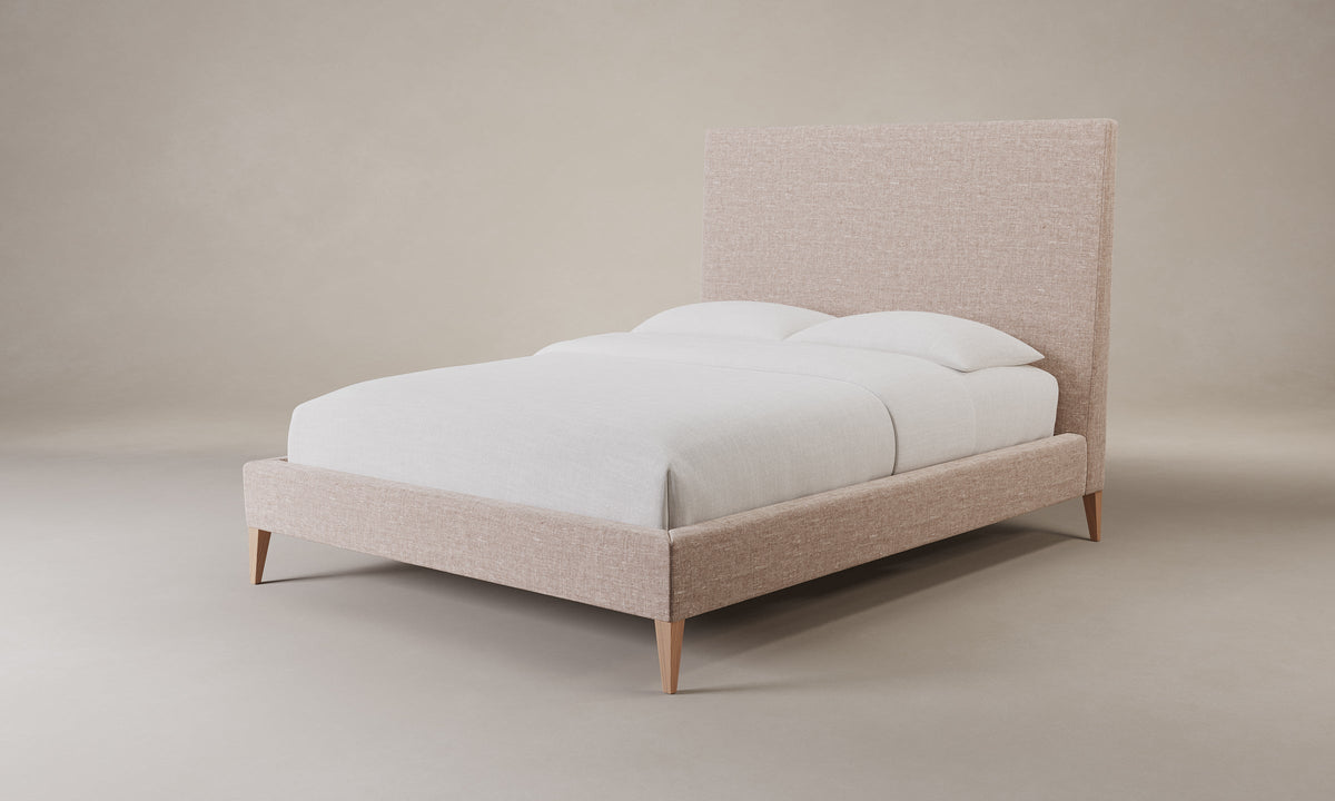 The Essex Bed - Heritage Belgian Linen Petal