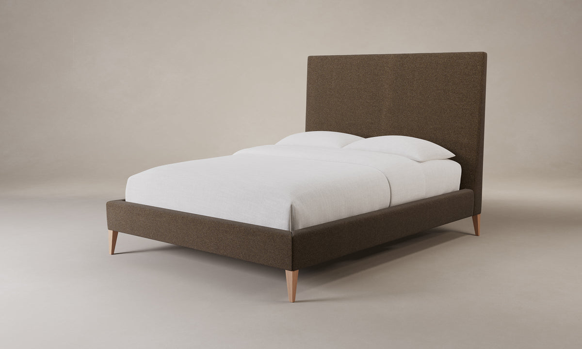 The Essex Bed - Italian Brushed Wool Cocoa
