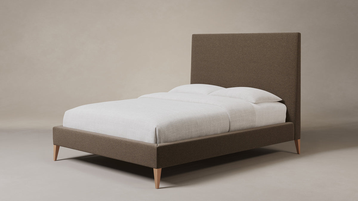 The Essex Bed - Italian Brushed Wool Cocoa