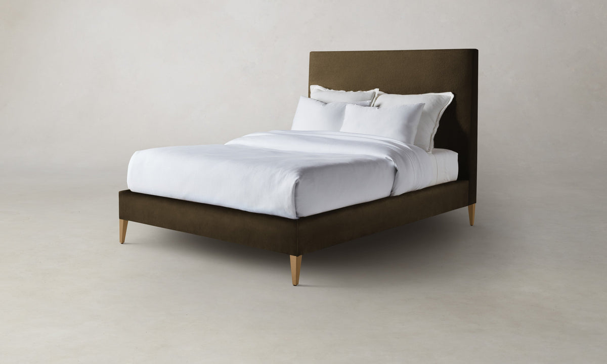 The Essex Bed - Marled Alpaca Velvet Marsh