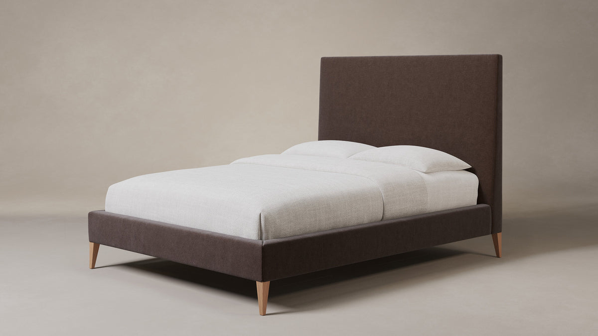 The Essex Bed - Marled Alpaca Velvet Molasses