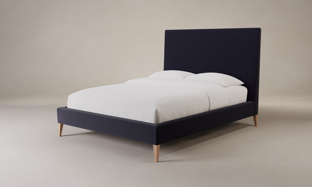 The Essex Bed - Marled Alpaca Velvet Nightfall