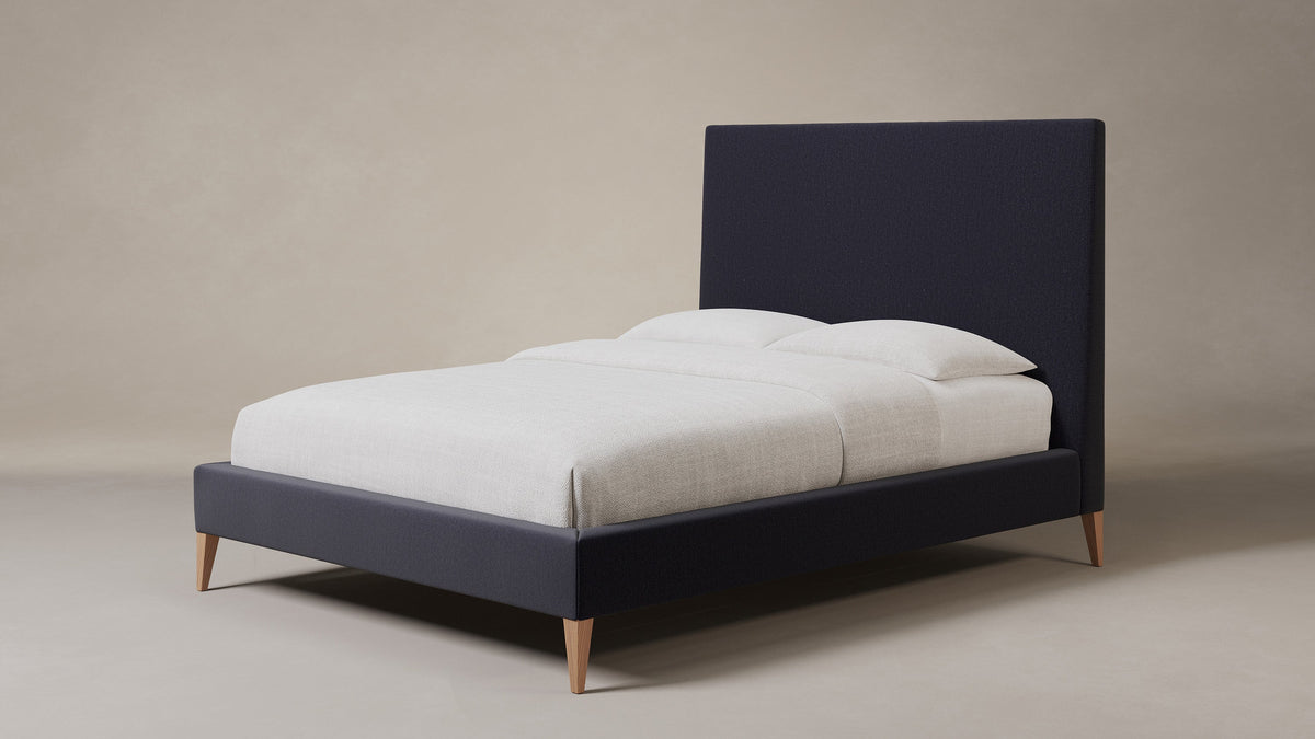 The Essex Bed - Marled Alpaca Velvet Nightfall