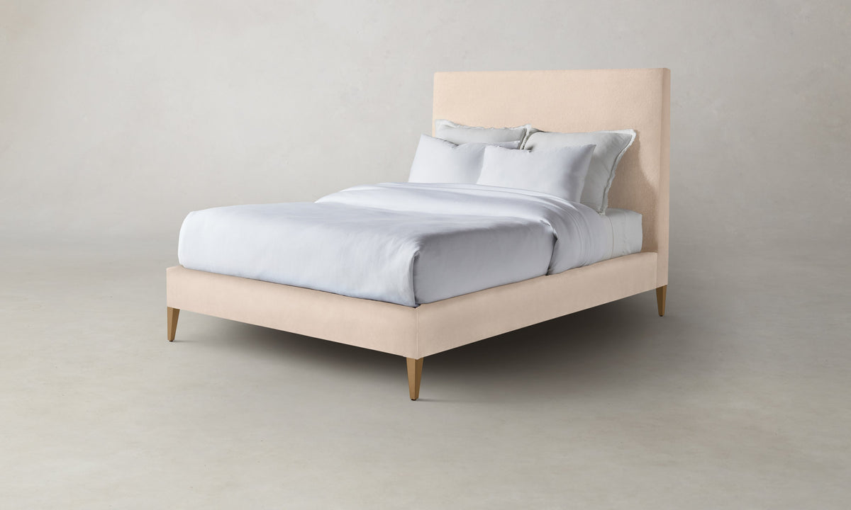 The Essex Bed - Marled Alpaca Velvet Rosette