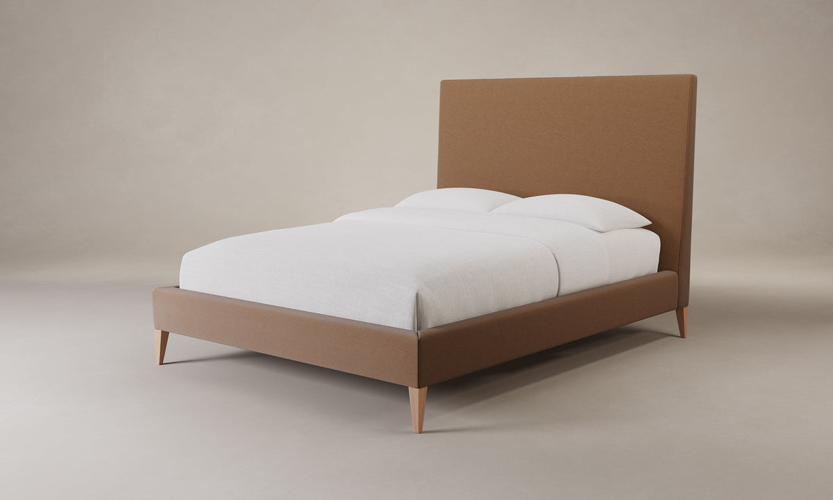 The Essex Bed - Marled Alpaca Velvet Whiskey