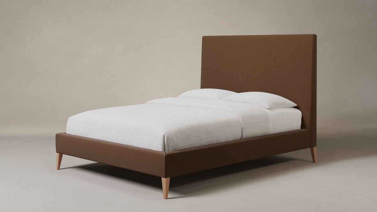 The Essex Bed - Marled Alpaca Velvet Whiskey