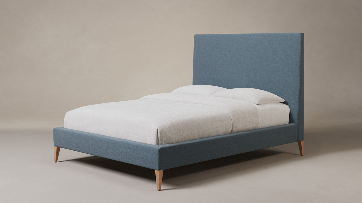 The Essex Bed - Mohair Slate Blue