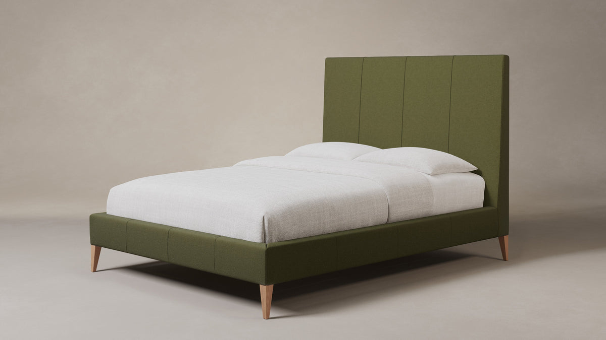The Essex Bed - Nubuck Leather Artichoke