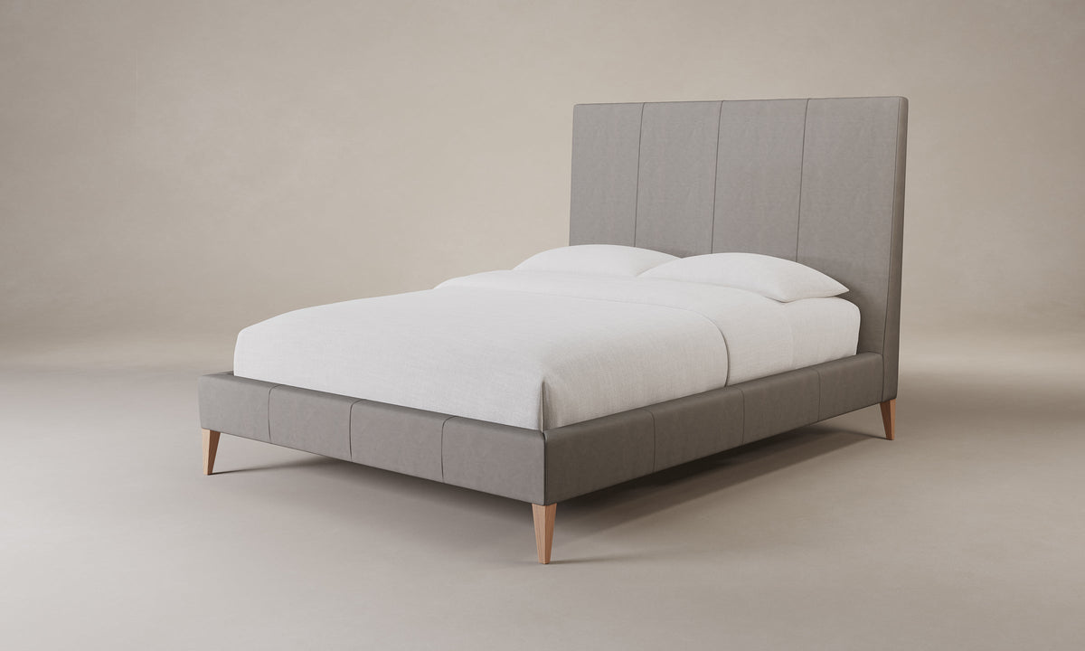 The Essex Bed - Nubuck Leather Asphalt