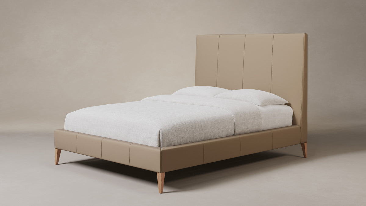 The Essex Bed - Nubuck Leather Rye