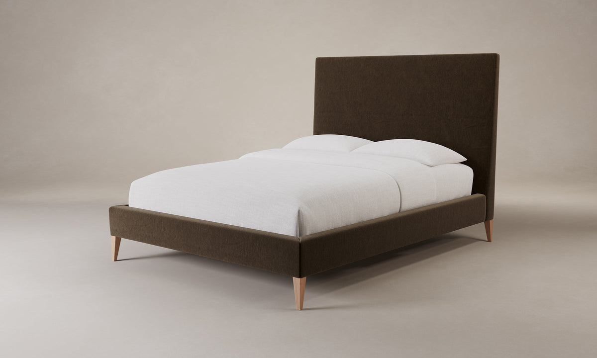 The Essex Bed - Performance Velvet Bark