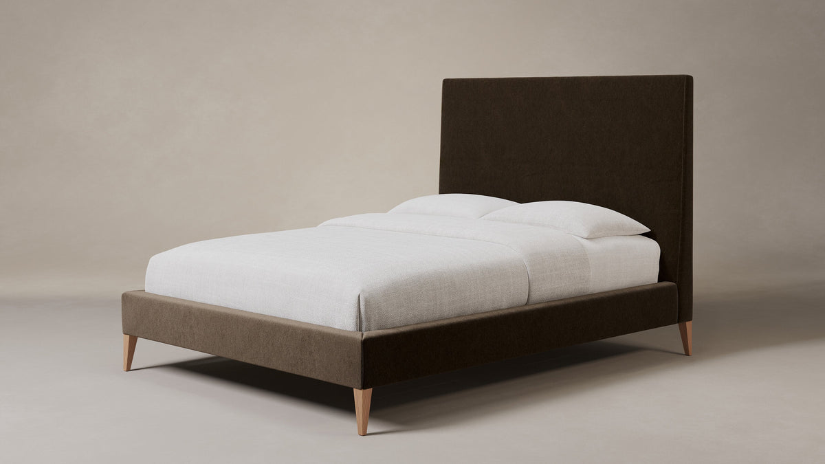 The Essex Bed - Performance Velvet Bark