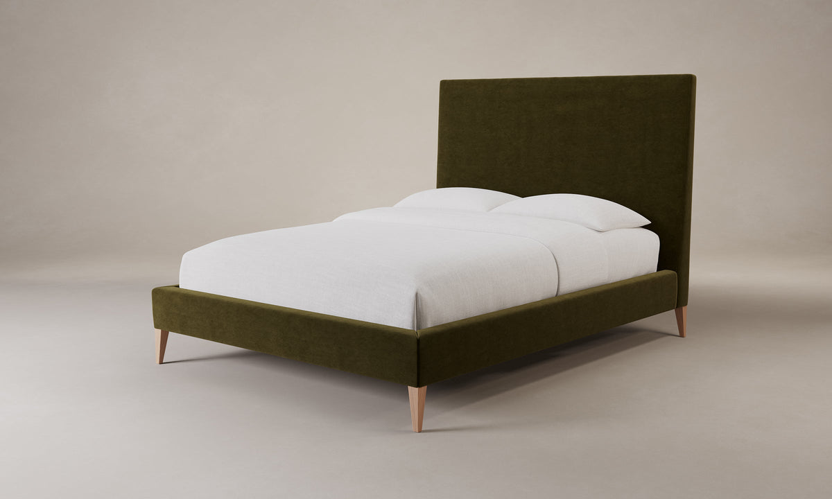 The Essex Bed - Performance Velvet Olive