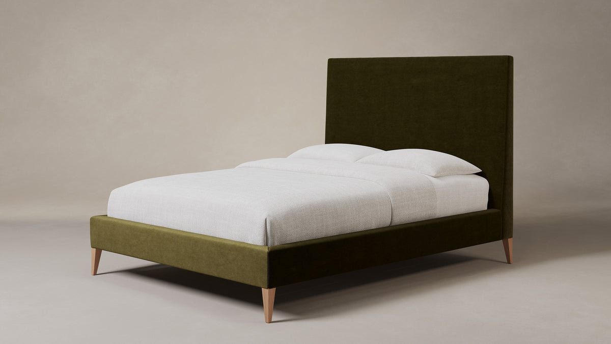 The Essex Bed - Performance Velvet Olive