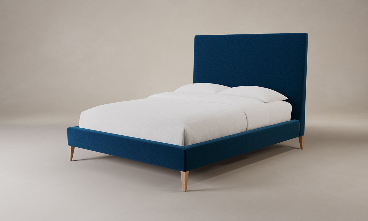 The Essex Bed - Performance Velvet Sapphire