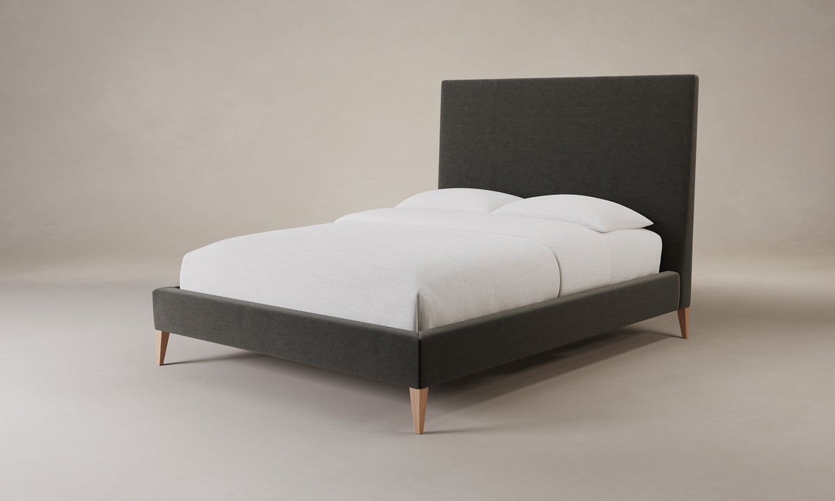 The Essex Bed - Performance Velvet Slate