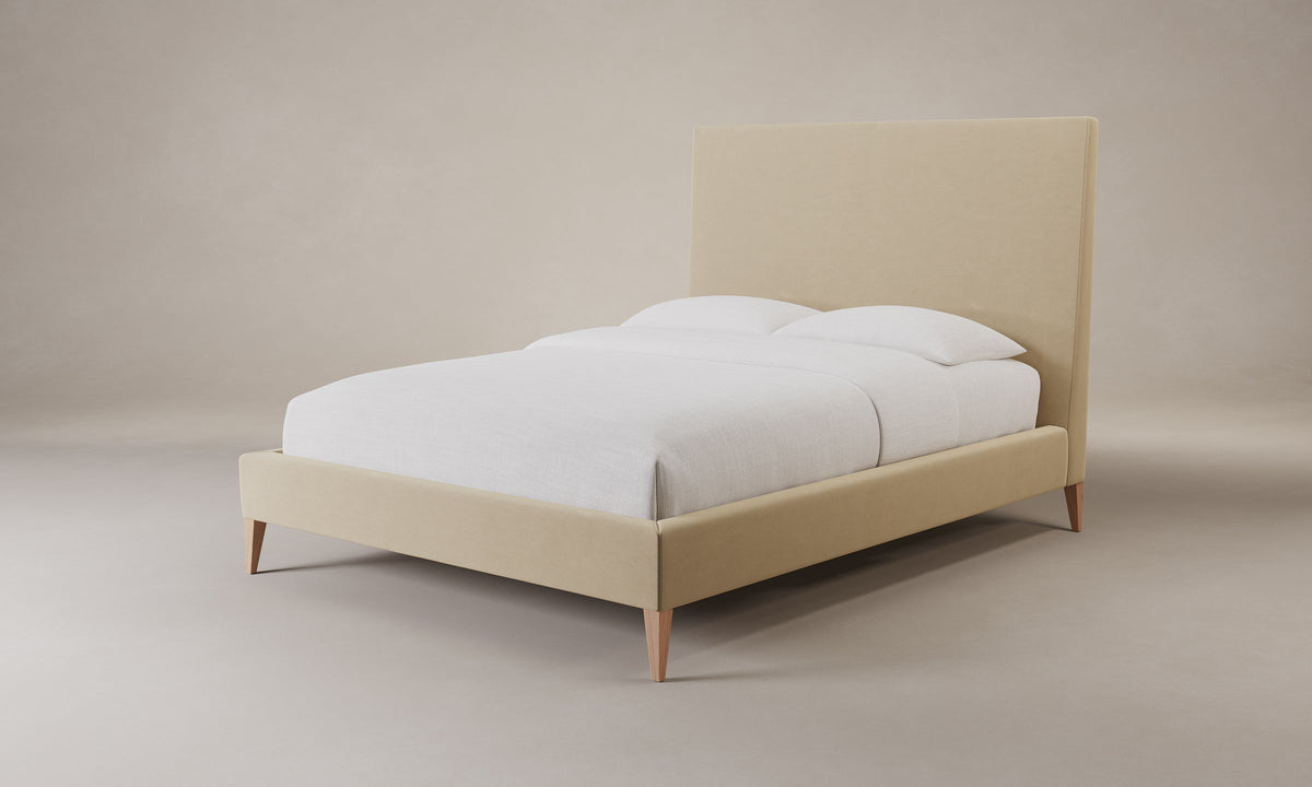 The Essex Bed - Performance Velvet Taupe