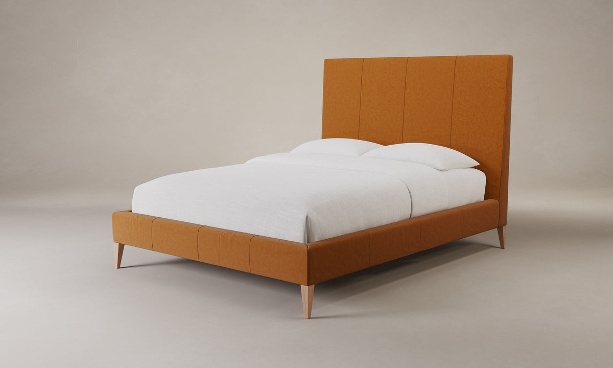 The Essex Bed - Tuscan Leather Camel