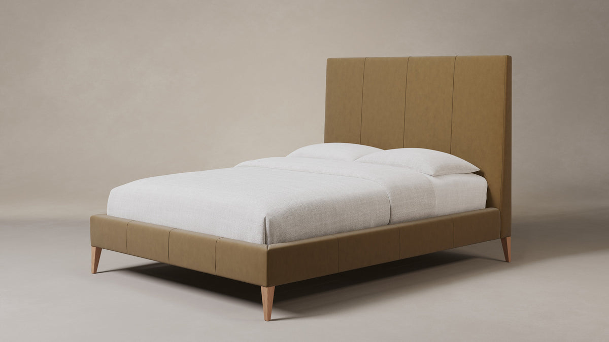The Essex Bed - Tuscan Leather Camel