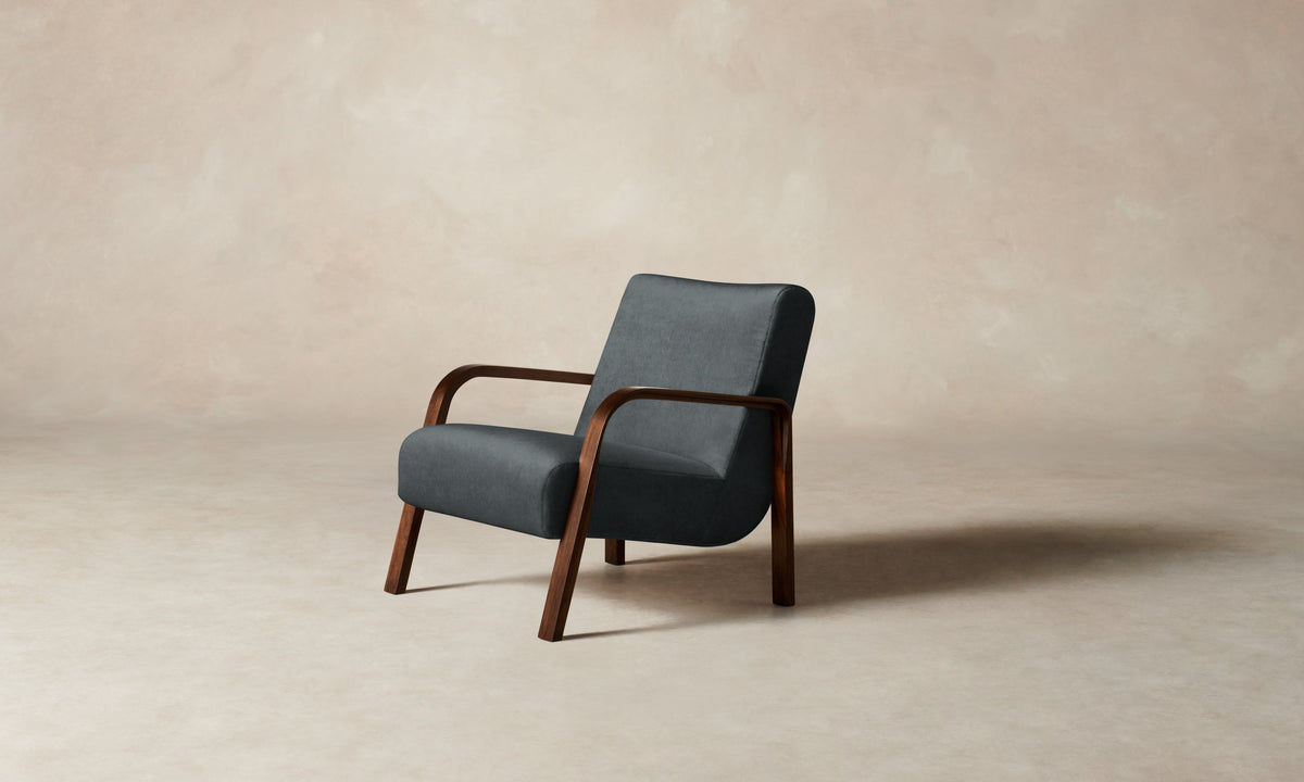 The Felix Chair - Marled Alpaca Velvet Basalt