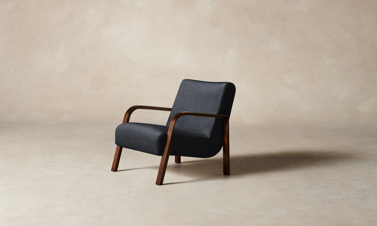The Felix Chair - Marled Alpaca Velvet Nightfall