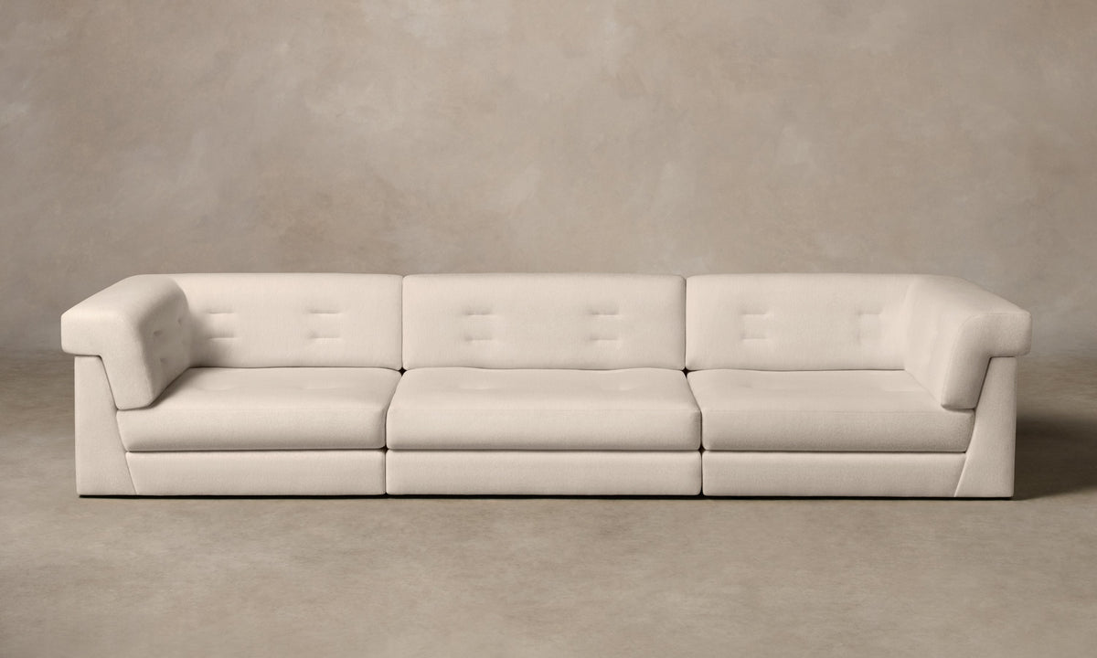 The Forma Modular Sofa - Deep Pile Mohair Limestone