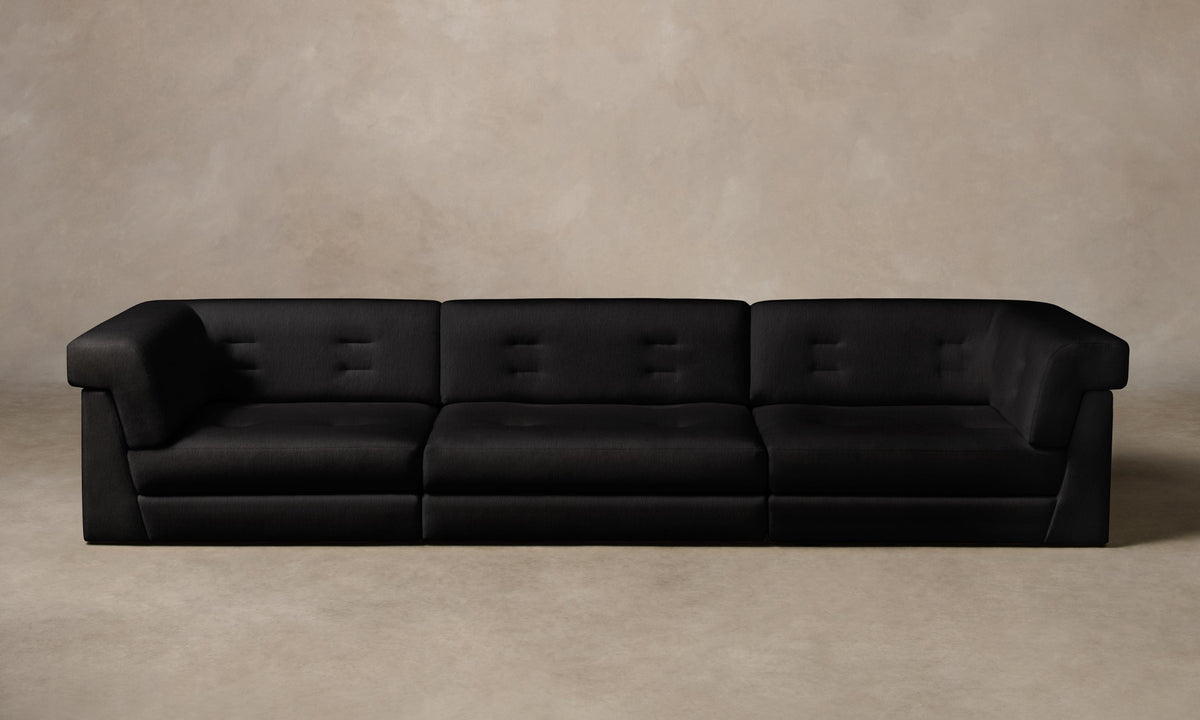 The Forma Modular Sofa - Deep Pile Mohair Noir