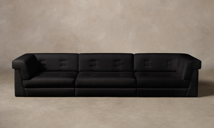 The Forma Modular Sofa - Deep Pile Mohair Noir