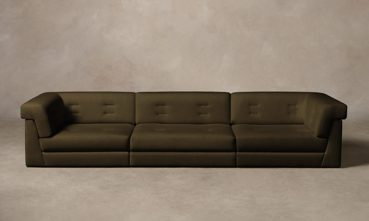 The Forma Modular Sofa - Marled Alpaca Velvet Marsh