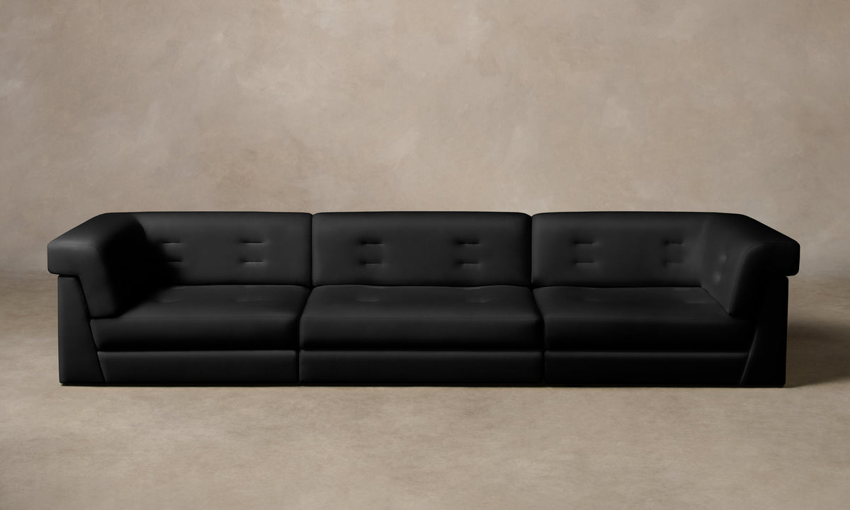 The Forma Modular Sofa - Pebbled Leather Ink