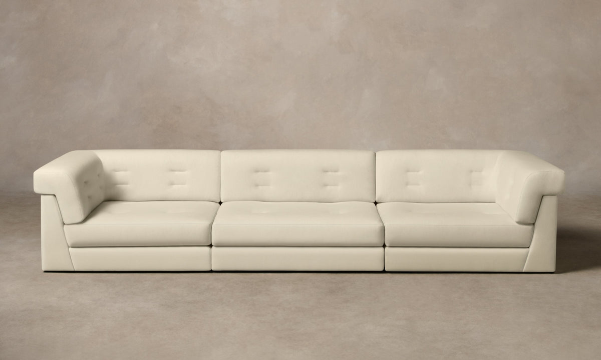 The Forma Modular Sofa - Pebbled Leather Swan
