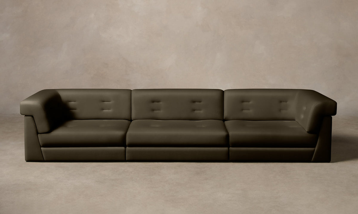 The Forma Modular Sofa - Pebbled Leather Truffle