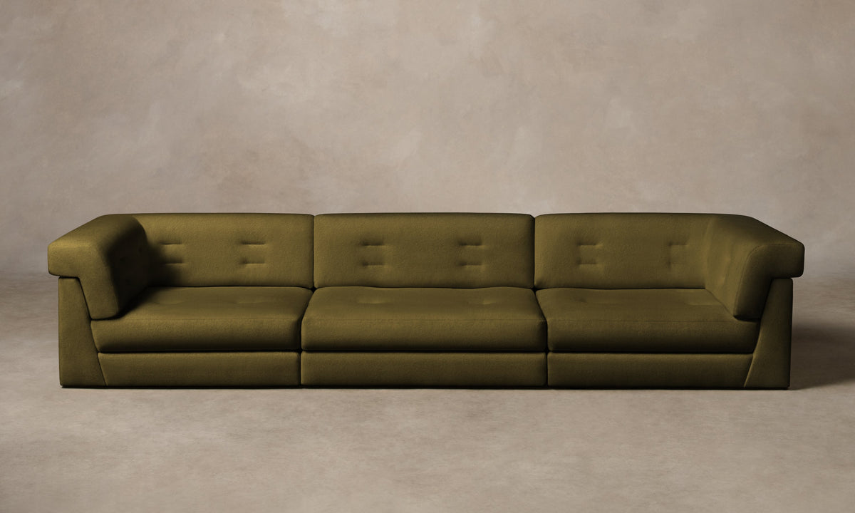 The Forma Modular Sofa - Performance Velvet Olive