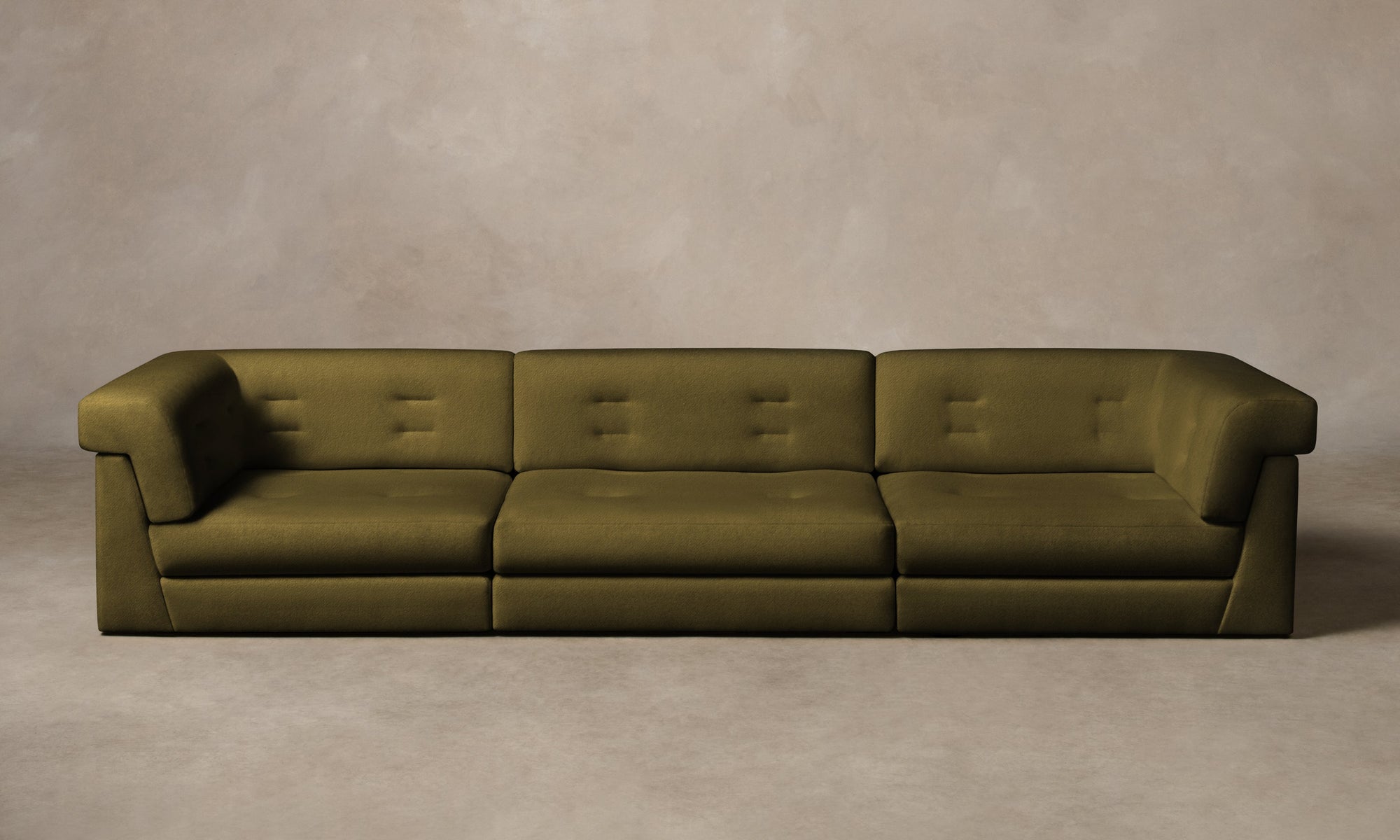 The Forma Modular Sofa - Performance Velvet Olive