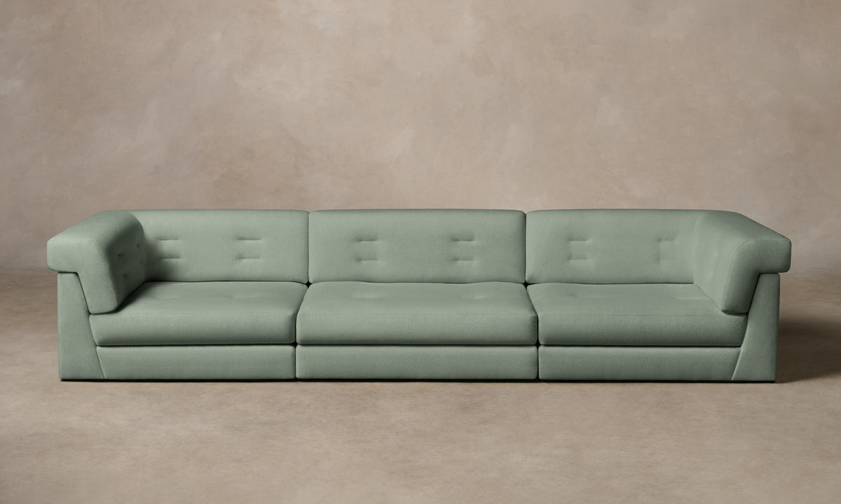 The Forma Modular Sofa - Performance Velvet Seafoam