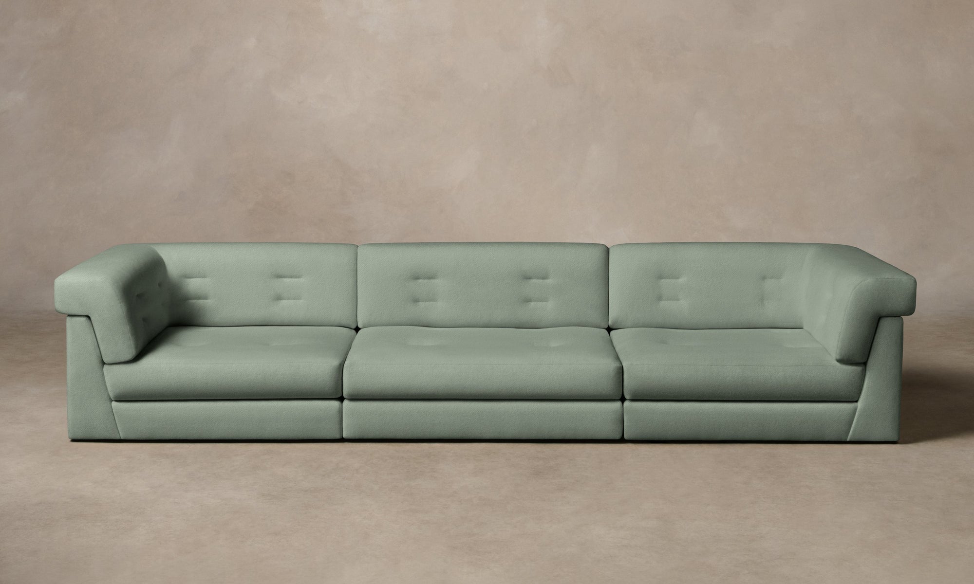 The Forma Modular Sofa - Performance Velvet Seafoam