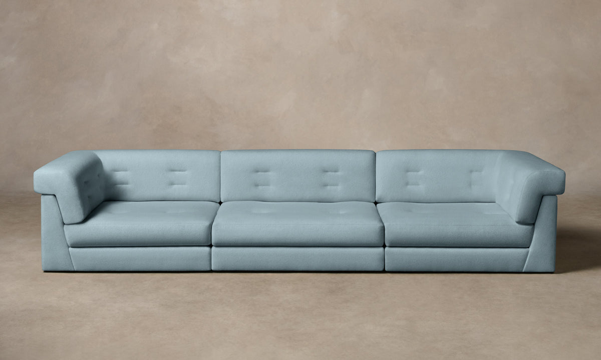 The Forma Modular Sofa - Performance Velvet Sky