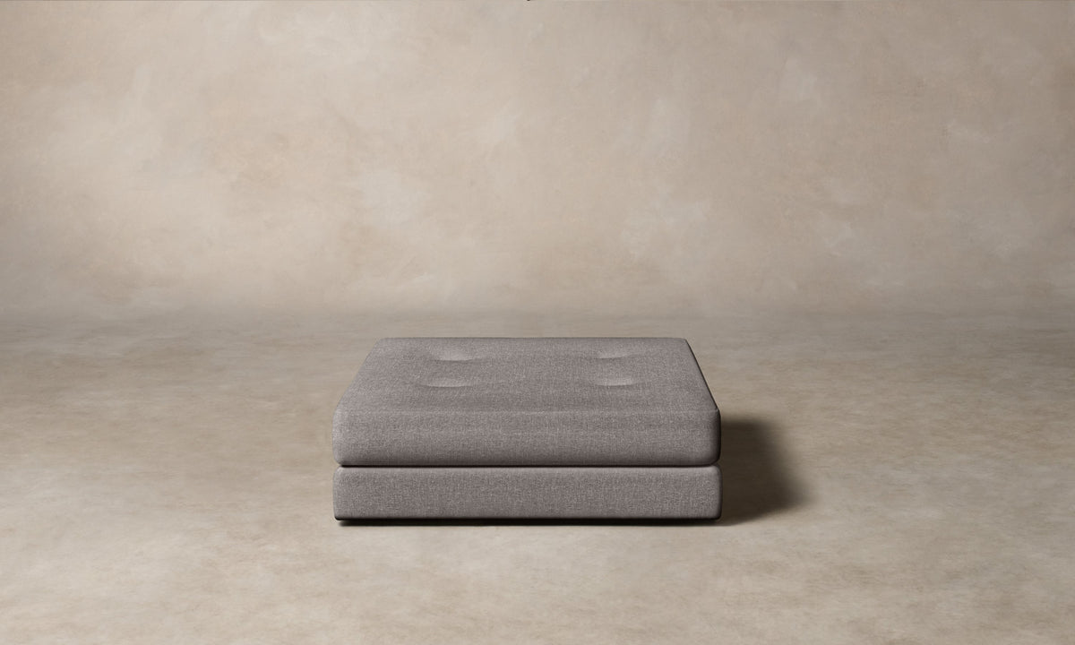 The Forma Ottoman - Heritage Belgian Linen Agate