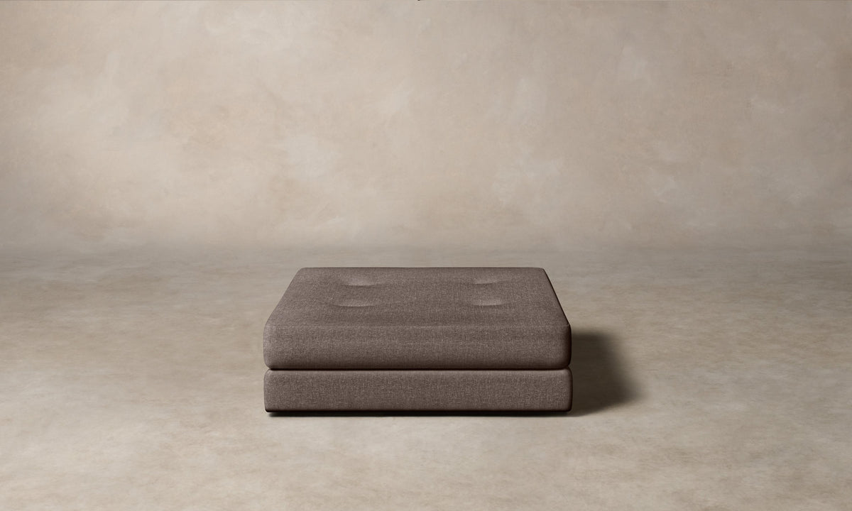 The Forma Ottoman - Heritage Belgian Linen Carob