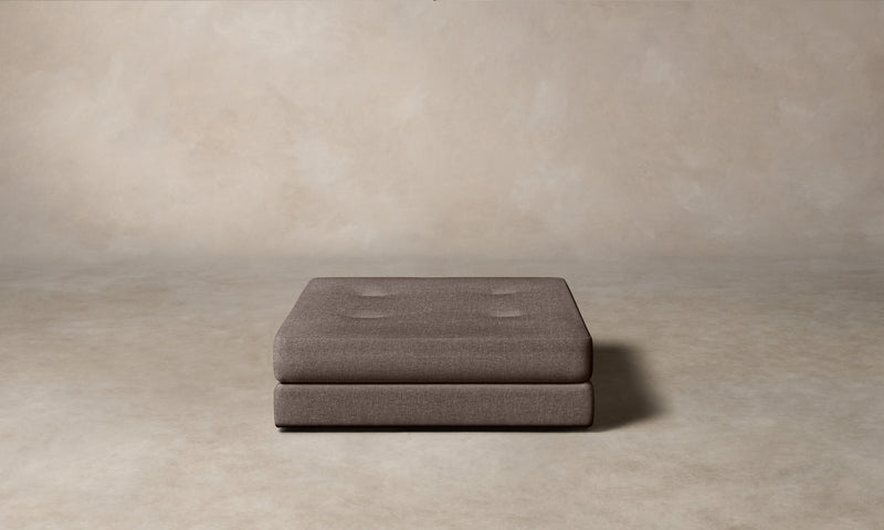 The Forma Ottoman - Heritage Belgian Linen Carob