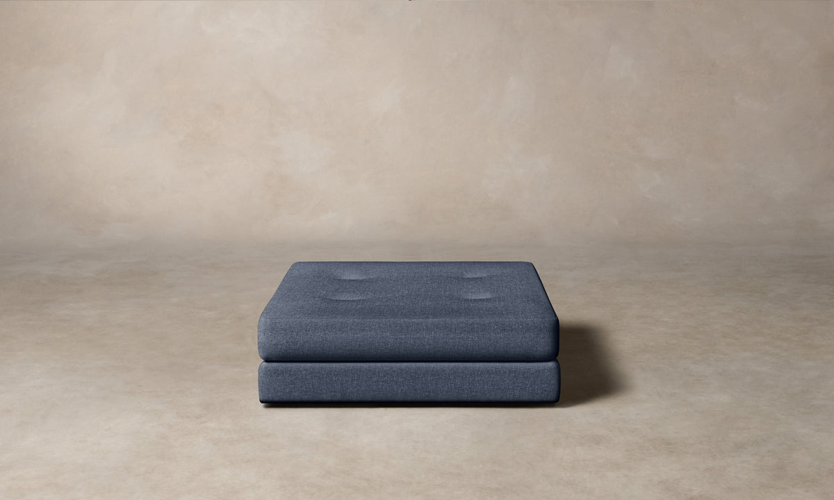 The Forma Ottoman - Heritage Belgian Linen Lake