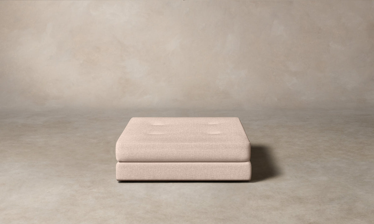 The Forma Ottoman - Heritage Belgian Linen Petal