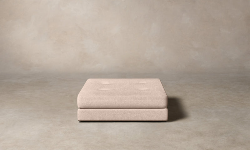 The Forma Ottoman - Heritage Belgian Linen Petal