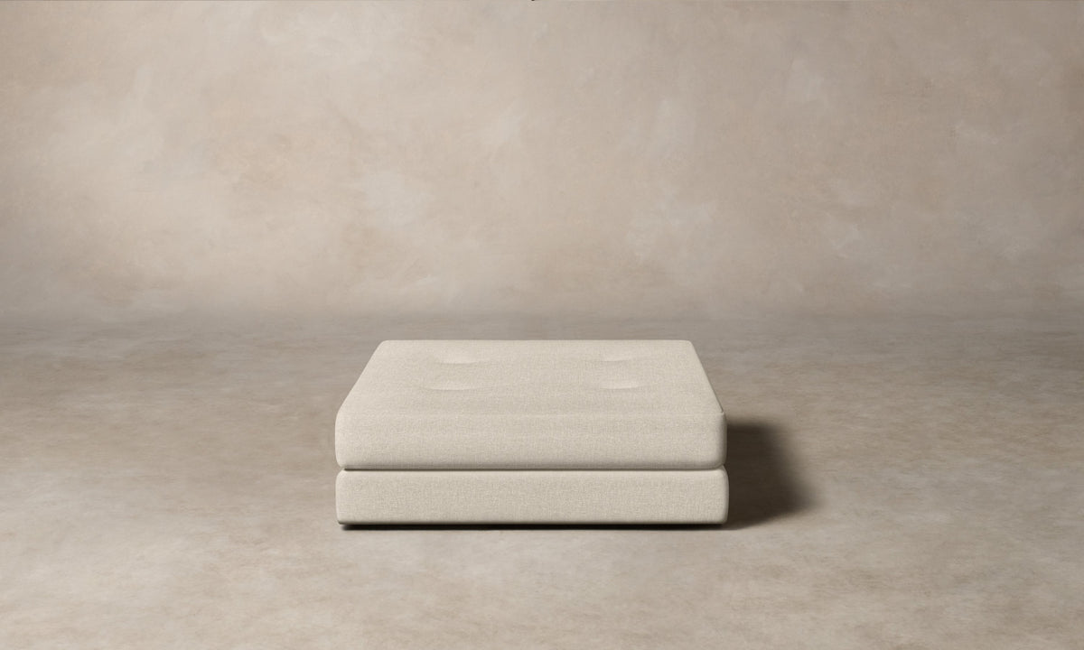 The Forma Ottoman - Heritage Belgian Linen Alder