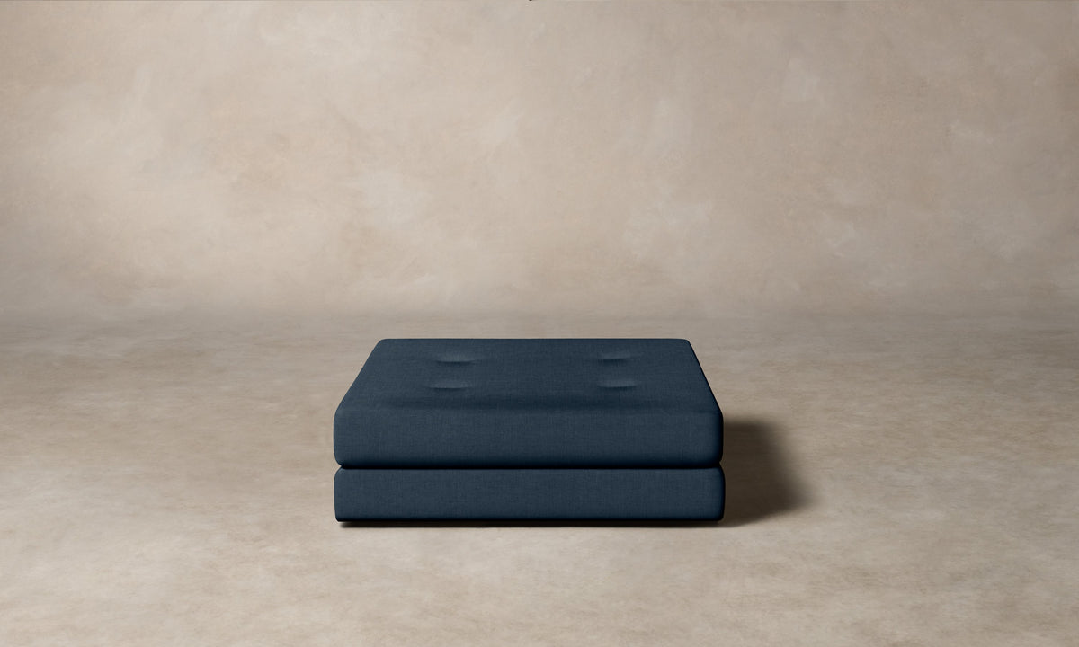The Forma Ottoman - Performance Linen Weave Bay