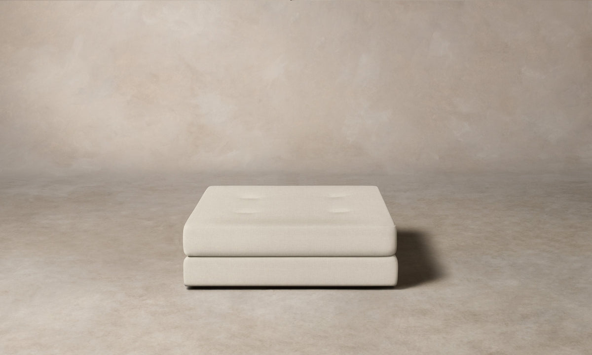 The Forma Ottoman - Performance Linen Weave Beige