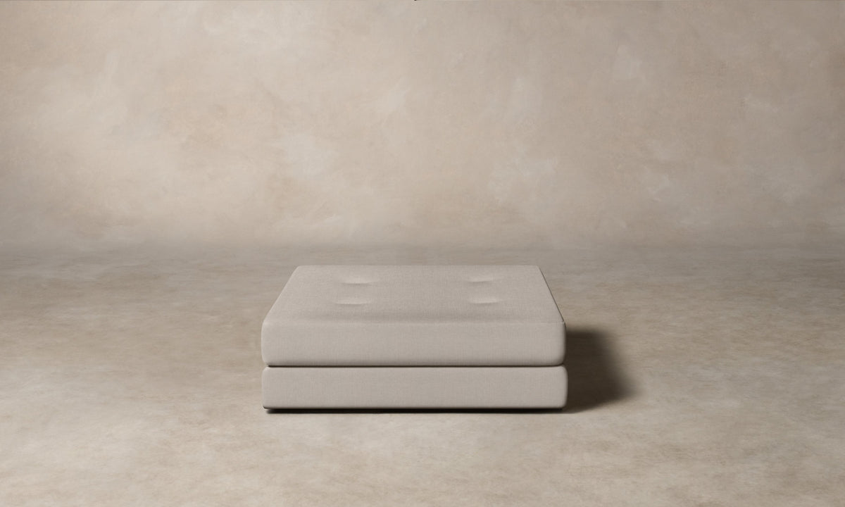 The Forma Ottoman - Performance Linen Weave Cloud