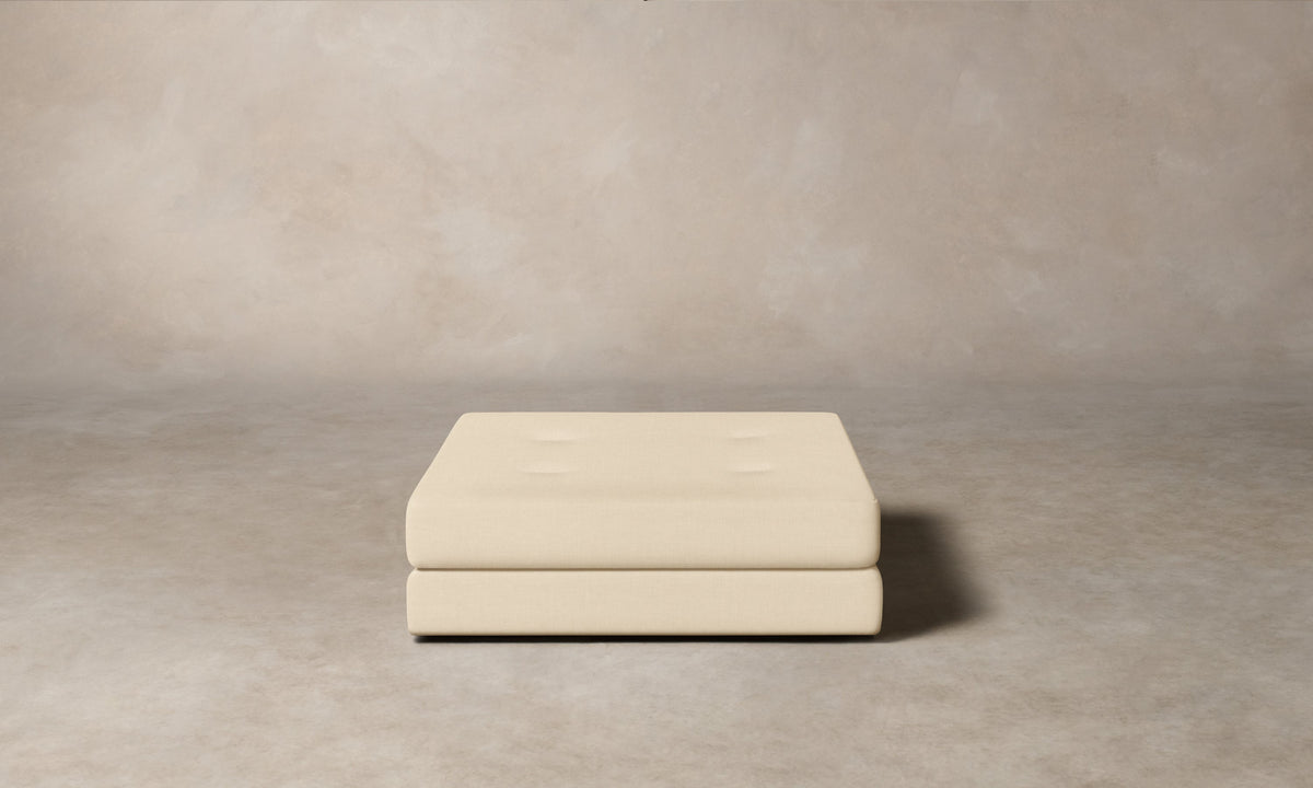 The Forma Ottoman - Performance Linen Weave Flour